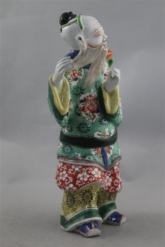 A Samson famille verte figure of Shou Lao, 25cm